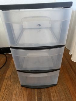 3 Drawer Medium Cart Black
