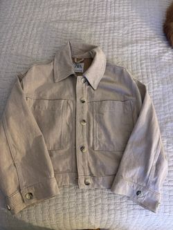Zara cream Jean jacket