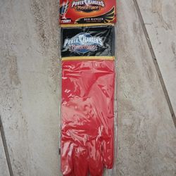 NEW Red Power Rangers Mystic Force Gloves Costume age 4+ Halloween