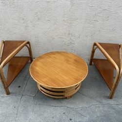 FRANKL STYLE RATTAN COFFEE TABLE