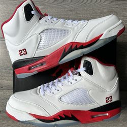 Jordan 5 Retro Fire Red Black Tongue (2025)