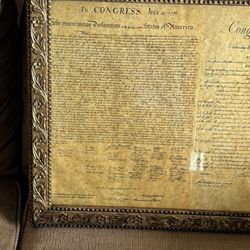 Declaration Of Independence Print Framed