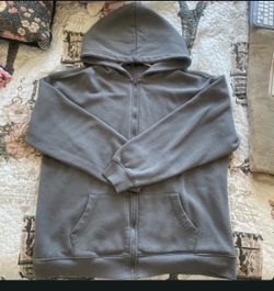 oversized grey zip up