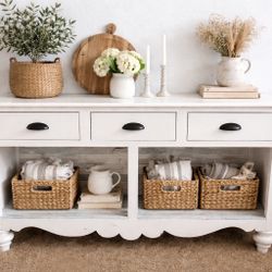 Large White Farmhouse Sideboard Buffet/coffee station