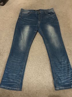 Men's Blue Bootcut Denim Jeans