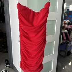 Forever 21 Strapless Red Dress