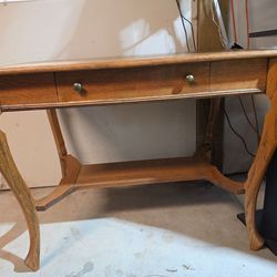 Vintage Early 1900s Grain Painted Wooden Library Table Desk w/ Drawer
35" x 24" x 29" tall