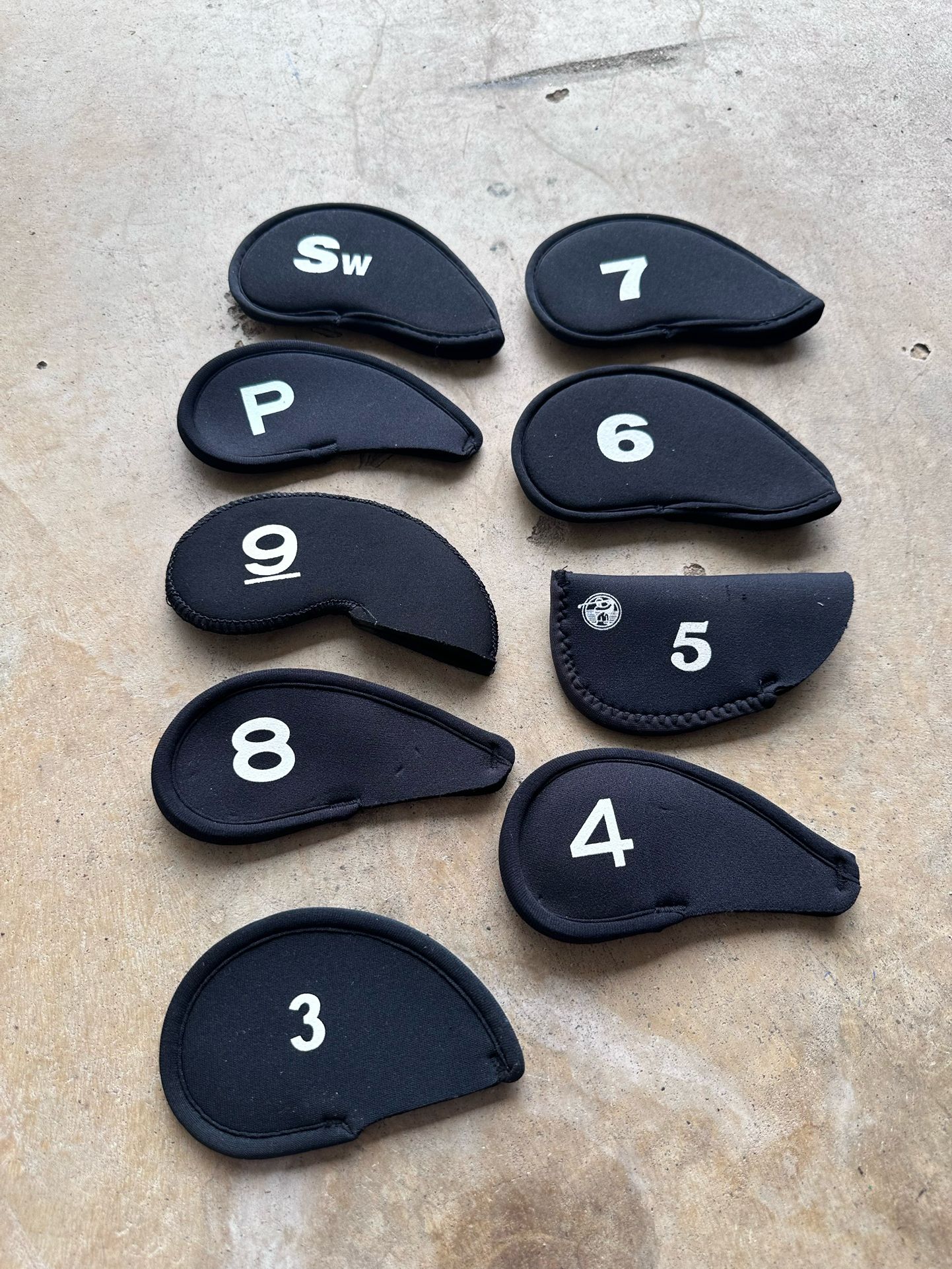 3-9 Pw Sw Neoprene Iron Covers Golf Club 
