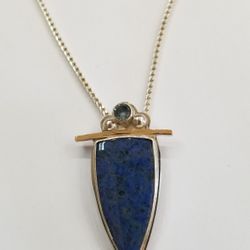 Pendant Sterling Silver And Lapis 