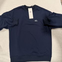 Navy Blue Alo Crew Neck Sweater 