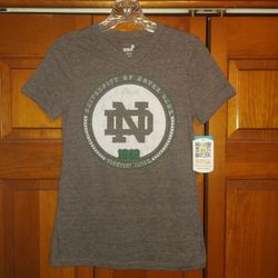 YOUTH GIRLS LARGE-14 UNIVERSITY OF NOTRE DAME FIGHTING IRISH SHIRT WITH TAGS