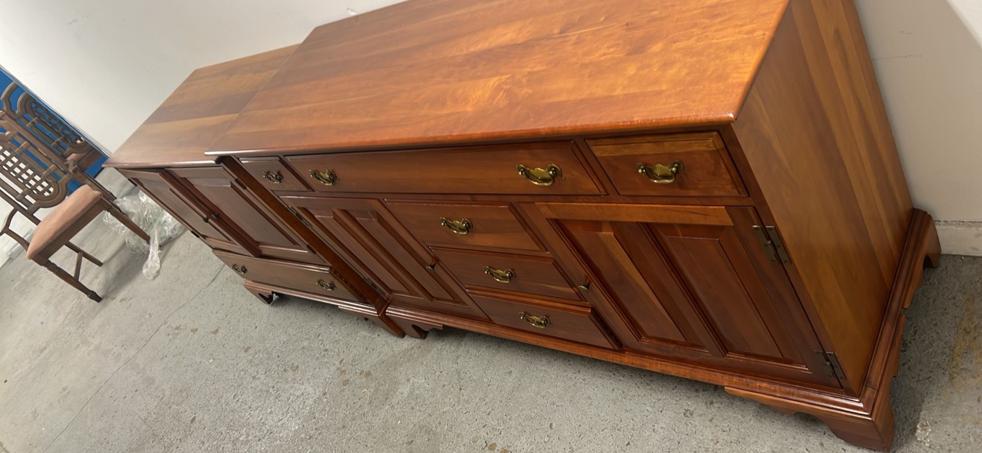 2 Solid Wood Very Strong Good Condition Set Of 2 Rolling Dresser