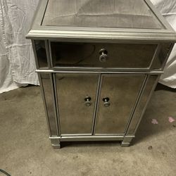 Mirror Side Table Night Stand Aesthetic  