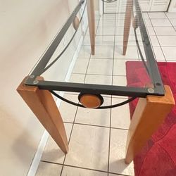 Glass Top Console Table