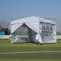 Brand New 10x10 Pop-Up Canopy Tent with Side Walls (3 Colors)
