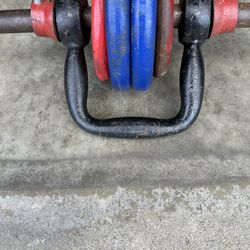 Plate Loaded Kettle Bell Handle With Bar And Collars