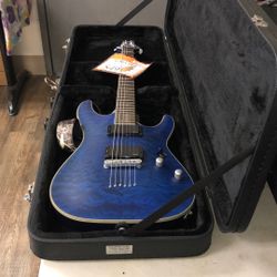 96091 Schecter C1-platinum 6-string Satin Midnight Blue Electric Guitar W/ Hard Case 564233