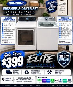 Samsung washer and dryer set