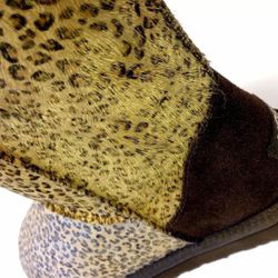 UGG AUSTRALIA leopard winter fur boots Size 7 Brand New