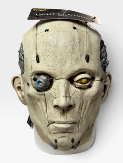 Spirit Halloween Light-Up Cyborg Full Head Mask – New With Tags