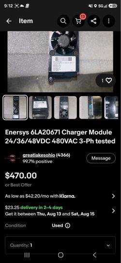 Charger module. For forklift batteries