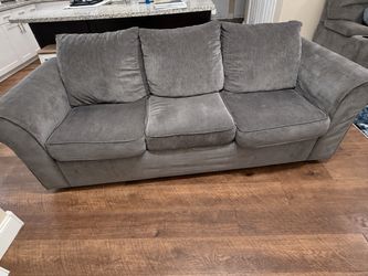 Gray Microfiber 3-Seat Sofa