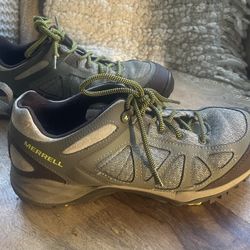 Merrell Siren Sport Q2 Womens Waterproof Hiking Shoes Dusty Olive Sz 9 Like New