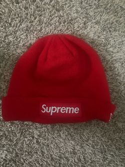 Supreme New Era Box Logo Beanie Red