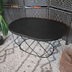 Modern Geometric Style Black Coffee Table