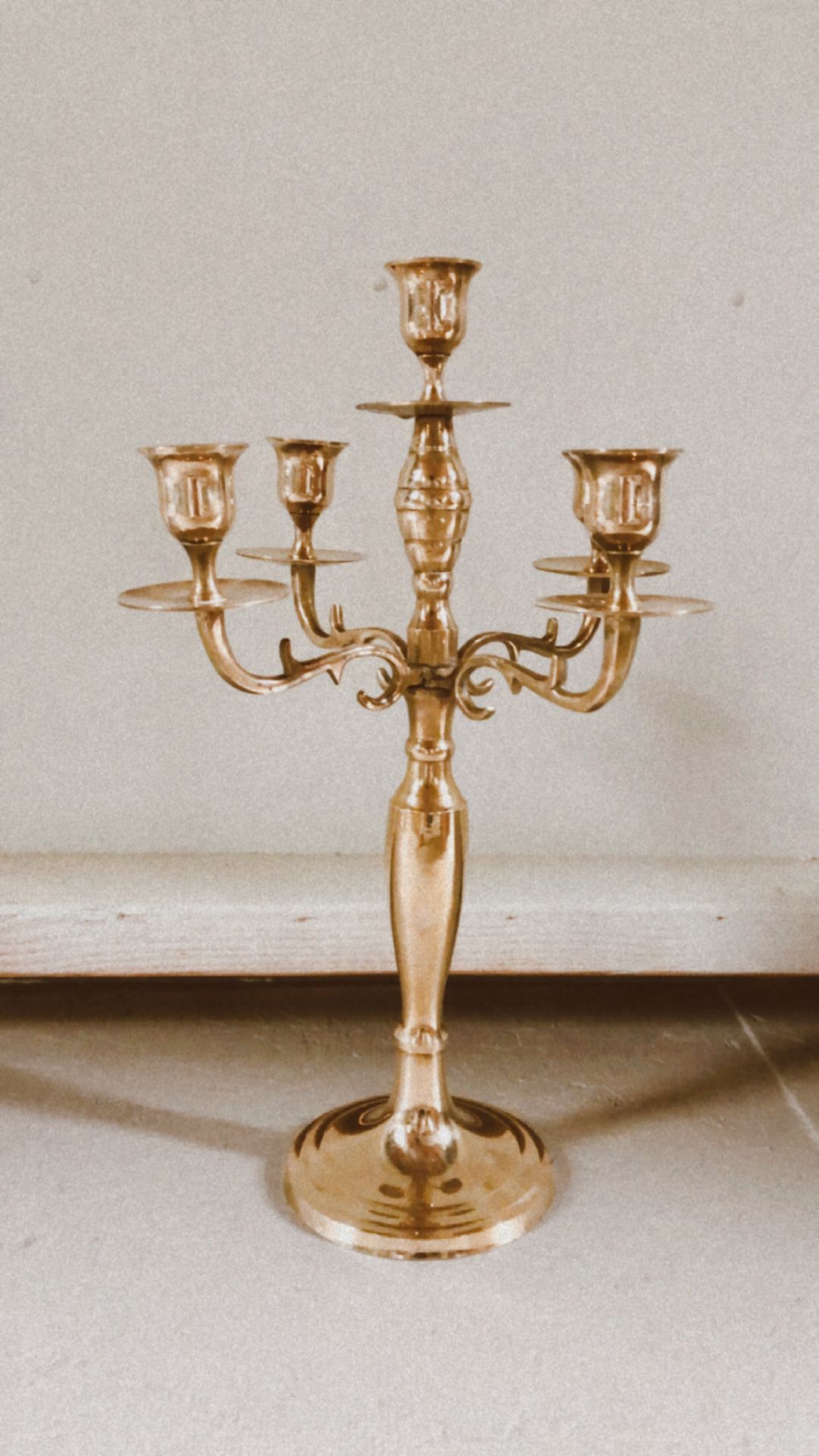 Vintage Brass Candelabra Candle Holder