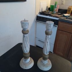 Pair Of Vintage Candle Sticks 