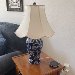 Two Living Room Lamps In Blue And Very Good Condition A Year Old for both lamps