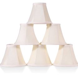 Clip-on Fitter Lamp Shades, 3" X 6" X 5", 6 pcs Set 
