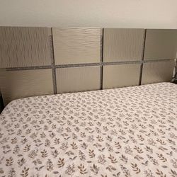 Queen Glam Bed Set + Beautyrest Mattress
