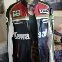 Kawasaki Leather Raceomg Jacket Medium
