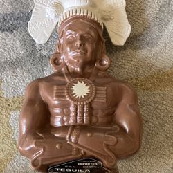 Collectible El Catrin Tequila REPOSADO AZTEC INDIAN CERAMIC Empty
