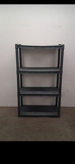 Storage shelf H 59 L 34 D 15 1/2 pickup 3-8:30 pm rainbow/charleston cash only good condition