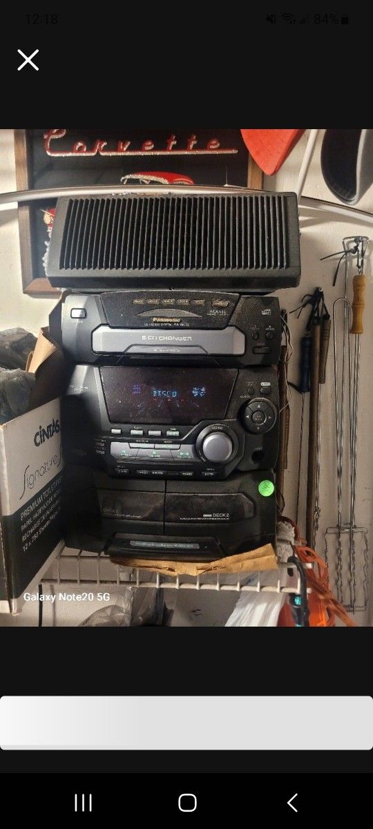 Panasonic, classic cassette/DVD player.