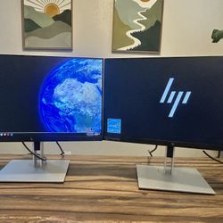 Set Of Two 23” Computer Monitors