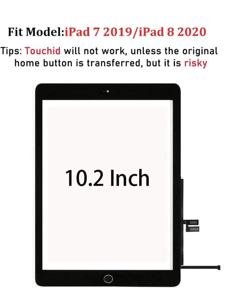 iPad 7/8 Digitizer Touch Glass