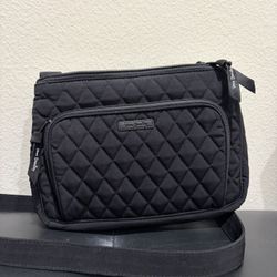 New Vera Bradley Classic Black Little Hipster Crossbody Purse 