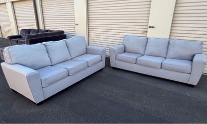 Gray Ashleys Furniture Couch Set (WILL DELIVER)