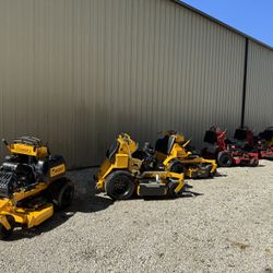 Selling Various Commercial Landscaping Equipment Mowers Stander X Scag Vride Toro John Deere Western Boss Morback New Holland Case Cat Vermeer Kabota 
