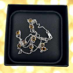 14k White Gold Diamond Necklace