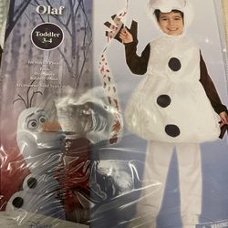 New Olaf In Package Toddler 3-4 