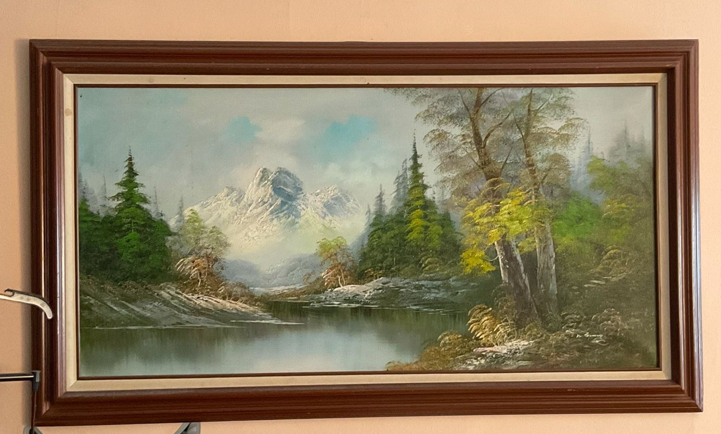 Beautiful Nature Antique Large Painting Please Check Mu Other Listings Moving Must Sell