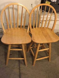Wood Bar Stools 2 $100 for the pair OBO