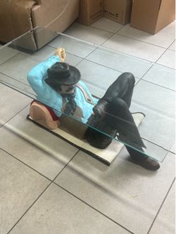 Vintage Sleeping Cowboy Table