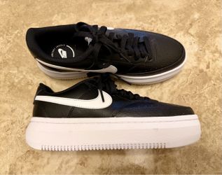 Nike Court Vision Alta LTR Women’s Platform Sneakers – Black/White