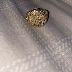 10k yellow Gold aztec calendar Gent’s ring